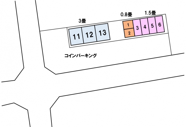 アドレストランクルーム白銀町（福島県いわき市平）配置図写真