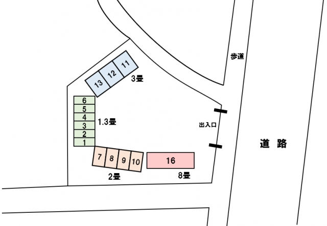 アドレストランクルーム日立市鹿島町（茨城県日立市鹿島町）配置図写真