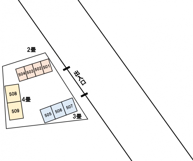 アドレストランクルーム常磐関船町（福島県いわき市常磐水野谷町）配置図写真