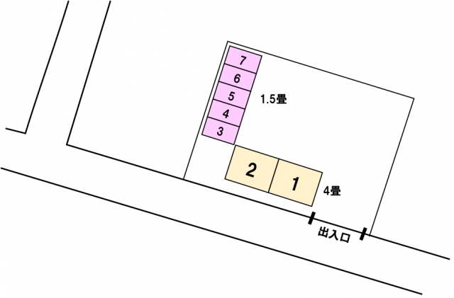 アドレストランクルーム平四軒町（福島県いわき市平）配置図写真