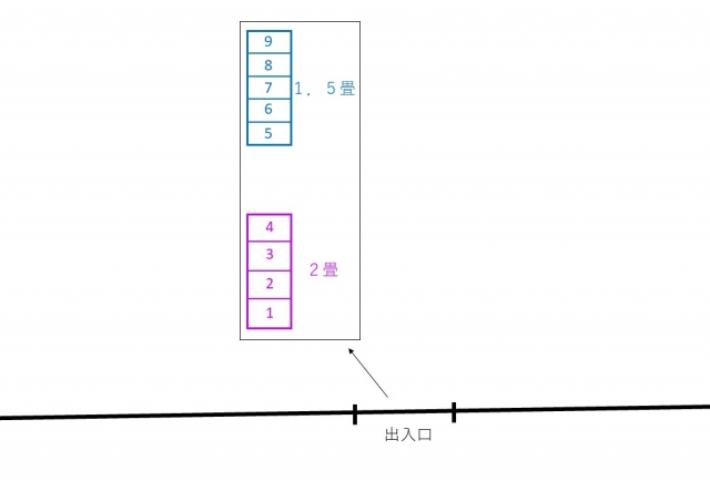 アドレストランクルーム平中町パート2（福島県いわき市平）配置図写真