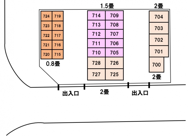 アドレストランクルーム菱川町（福島県いわき市平）配置図写真