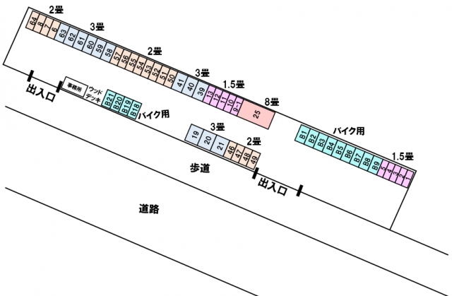 アドレストランクルーム多賀城（宮城県多賀城市笠神）配置図写真