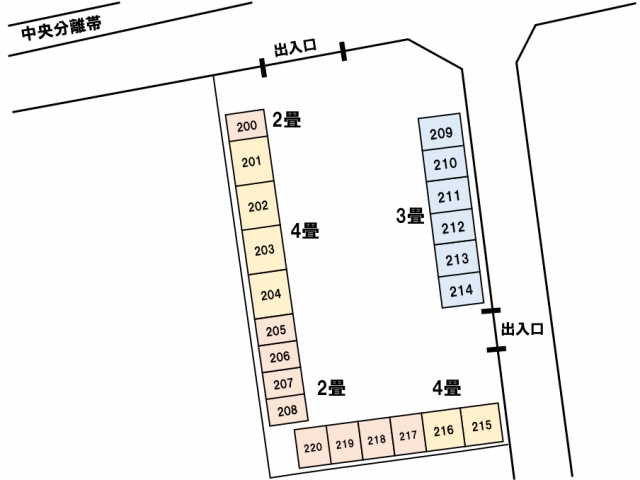 アドレストランクルーム南白土パート2（福島県いわき市平南白土）配置図写真