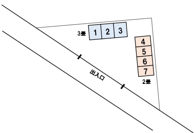 アドレストランクルーム柴田町並松（宮城県柴田郡柴田町船岡）配置図写真