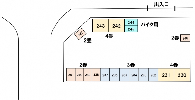 アドレストランクルーム平新川町（福島県いわき市平）配置図写真