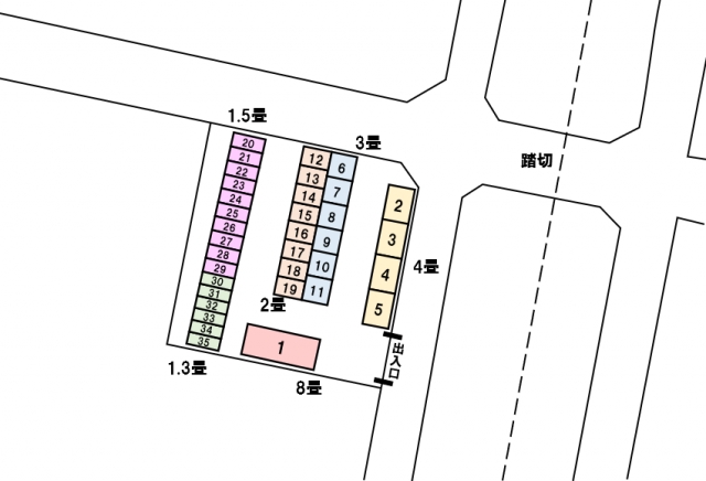 アドレストランクルーム茂原（千葉県茂原市長尾）配置図写真