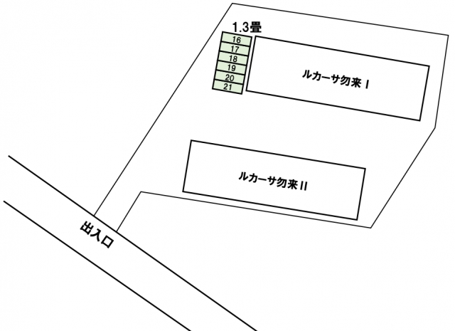 アドレストランクルームルカーサ勿来（福島県いわき市錦町）配置図写真