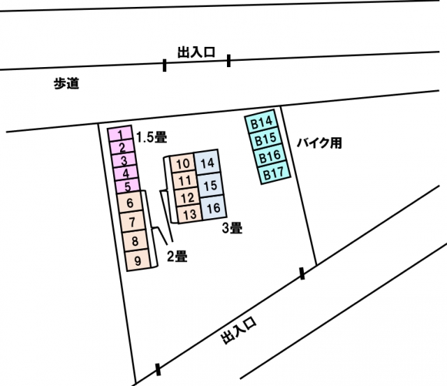 アドレストランクルーム太白区東中田（宮城県仙台市太白区東中田）配置図写真