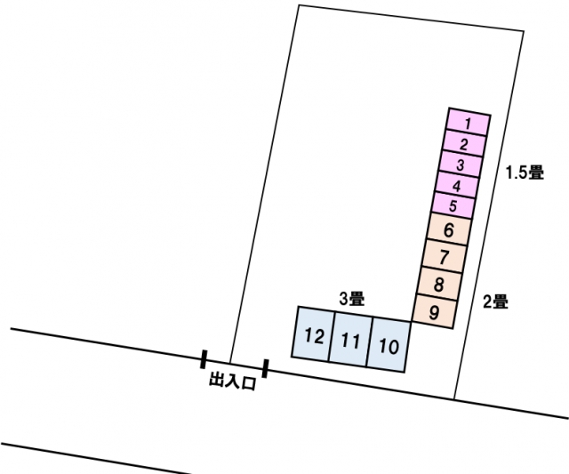 アドレストランクルーム柴田町若葉町（宮城県柴田郡柴田町船岡）配置図写真