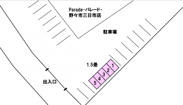 アドレストランクルーム野々市三日市店（石川県野々市市三日市）配置図写真