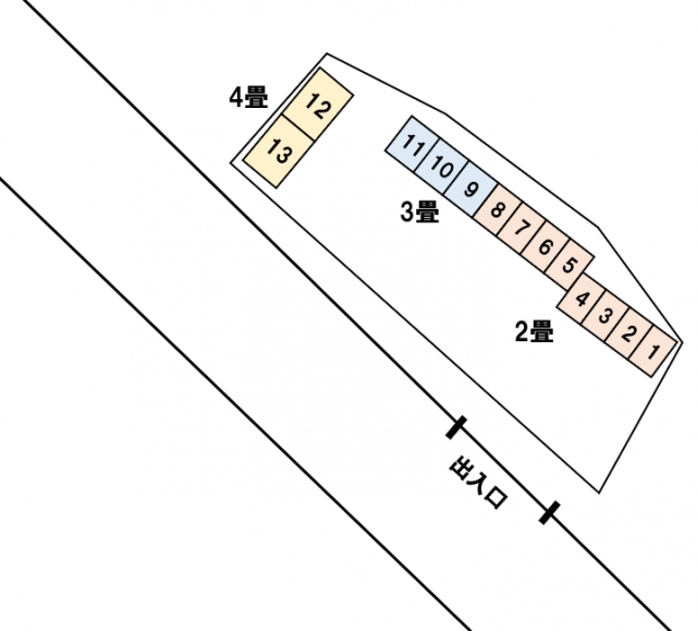 アドレストランクルーム下船尾（福島県いわき市常磐下船尾町）配置図写真