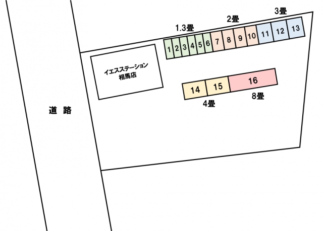 アドレストランクルーム相馬市大曲（福島県相馬市大曲）配置図写真