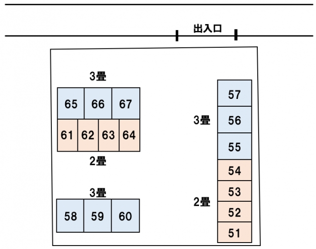 アドレストランクルーム平中町パート1（福島県いわき市平）配置図写真